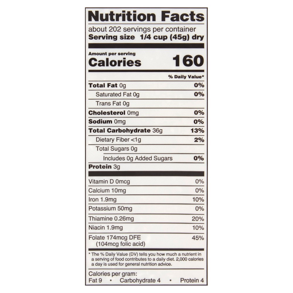 Great Value Long Grain Enriched Rice, 20 lb