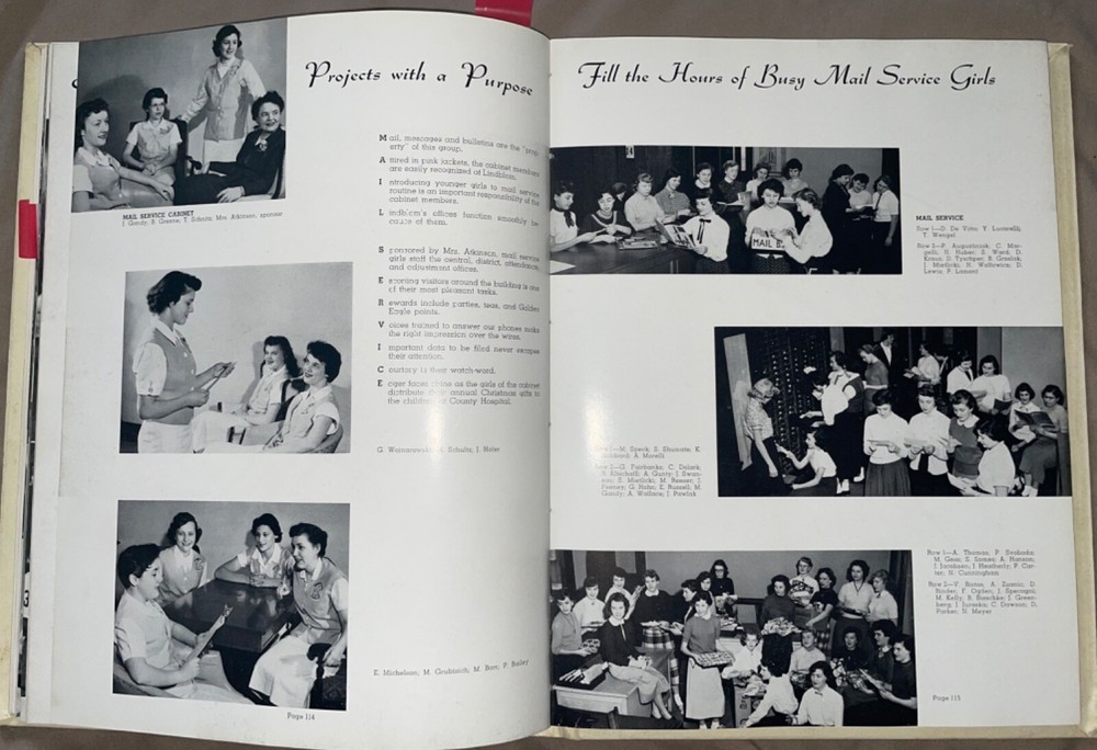 ORIGINAL 1955 Lindblom High School Yearbook: Eagle