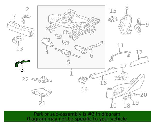 Genuine GM Driver Seat Bracket 22831493