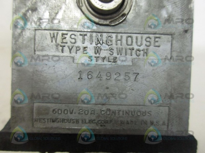 WESTINGHOUSE 1649257 SWITCH UNMP