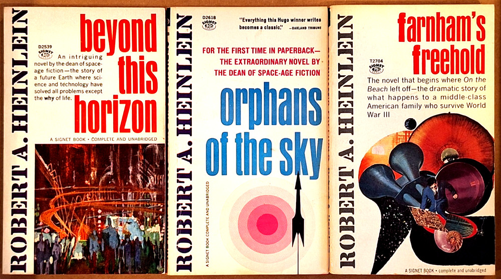 Robert Heinlein - 3 vintage paperbacks