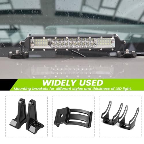Ditch Light Brackets Hood Mount - 2PCS Universal Universal Ditch Light Brackets