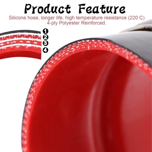 High Performance Straight Silicone Hump Coupler ID 5 Inch 4-Ply Reinforced ID5"