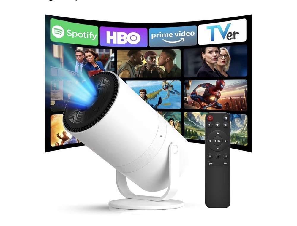 Smart Portable Mini Projector with WIFI and Bluetooth Compatible with Androids