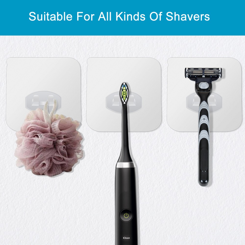 6 Pcs Toothbrush Rack Multi-functional Punching Free Razor Hooks