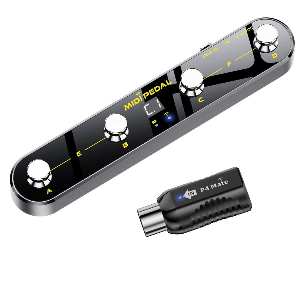 Wireless MIDI Foot Controller with Customizable Switches & Bluetooth