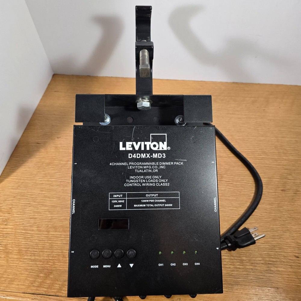 Leviton D4DMX-MD3 4-Channel Programmable Dimmer Pack CG01XXF