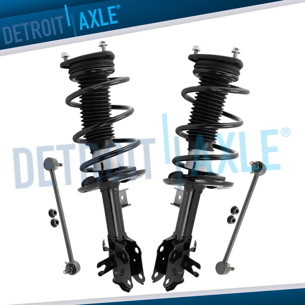 Front Struts w/ Coil Spring Assembly Sway Bars End Kit for 2014 - 2018 Mazda 3