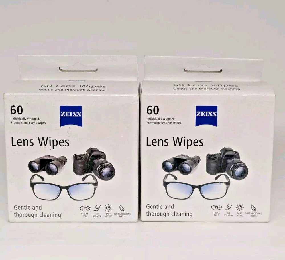 Zeiss Box Lens Wipes 60 Count (2 Pack)