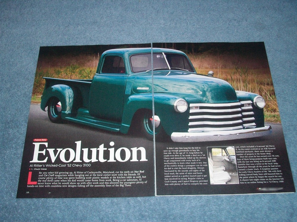 1952 Chevy 3100 RestoRod Pickup Truck Article "Evolution"