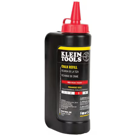 Klein Tools Chlk14r Chalk Refill, Red