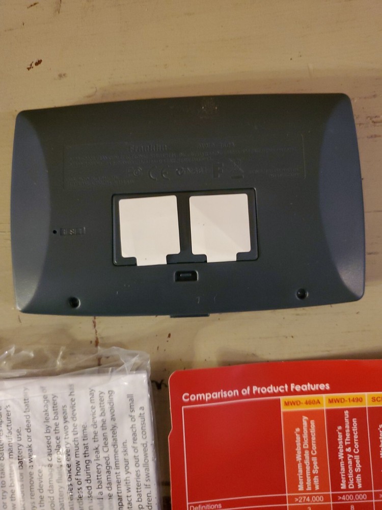 Franklin Intermediate Dictionary w/ Spell Correction 3 in 1 #MWD-460A