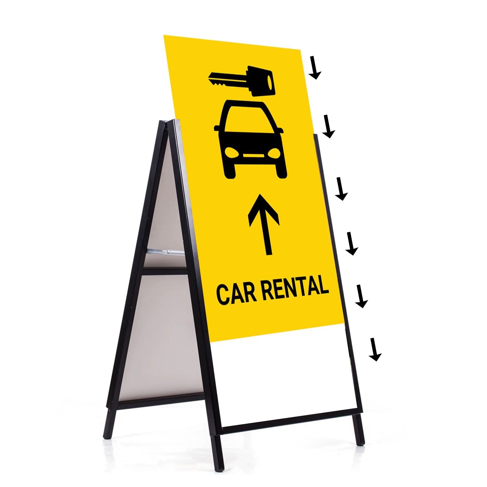 24" x 36" Heavy-Duty Double-Sided Folding Metal A-Frame ，Sidewalk Sign Frame