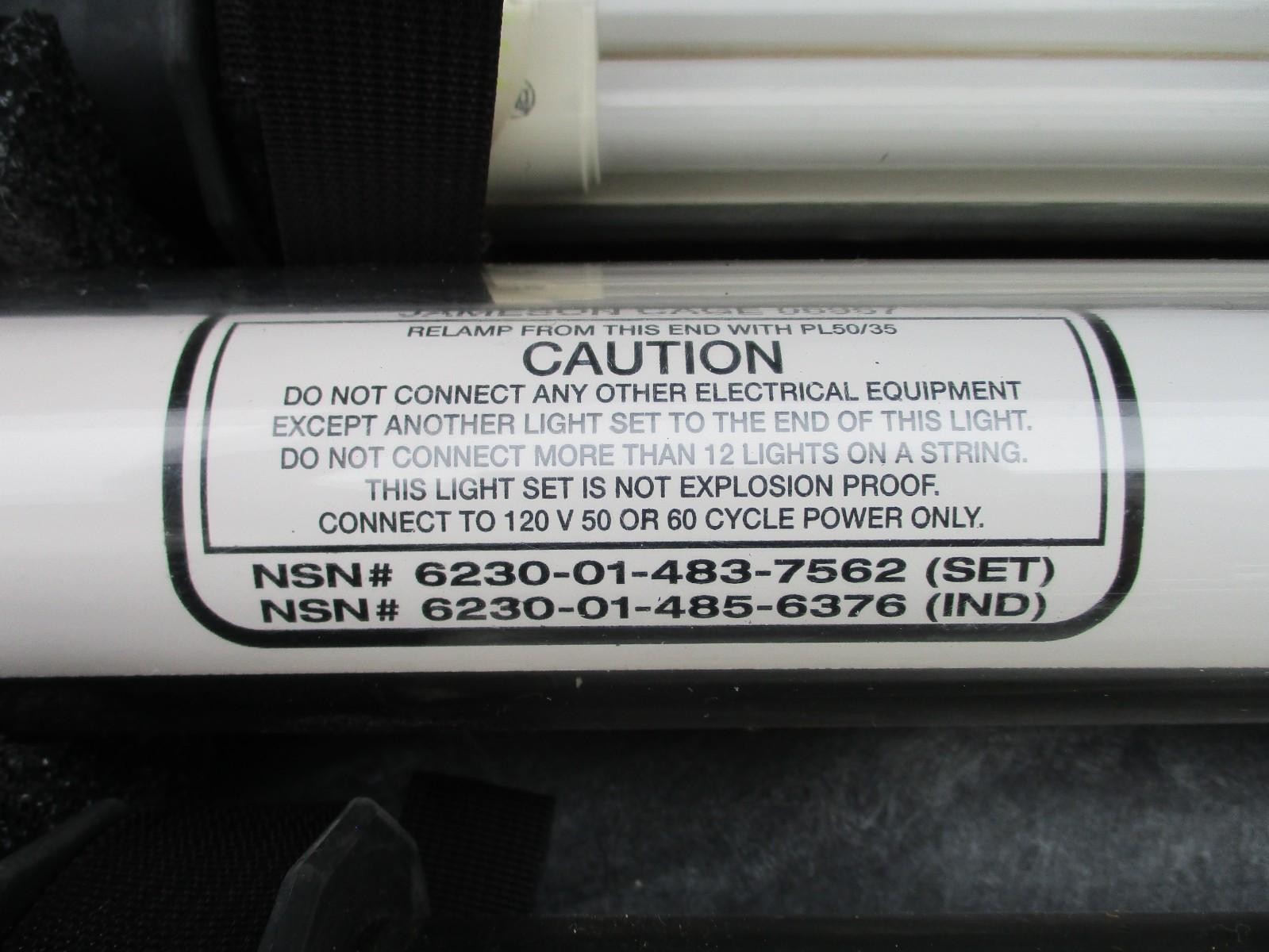 MILITARY TENT LIGHT SET KIT STRINGABLE GENERAL LIGHTING w. PELICAN CASE 4 LIGHTS