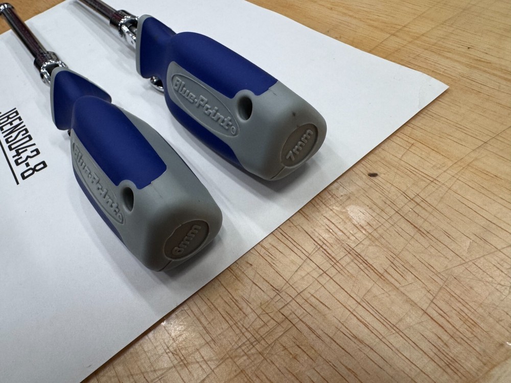 Blue-Point Tools NEW 2pc Soft Grip Metric Locking Nut Driver Set 102NDLM10
