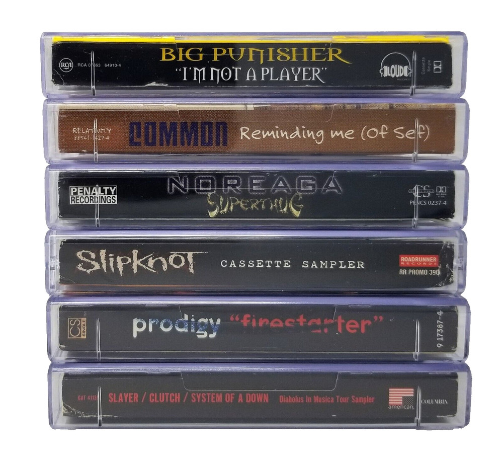 No Posts Cassette Tape Cases (5) Small Clear Plastic Storage Box