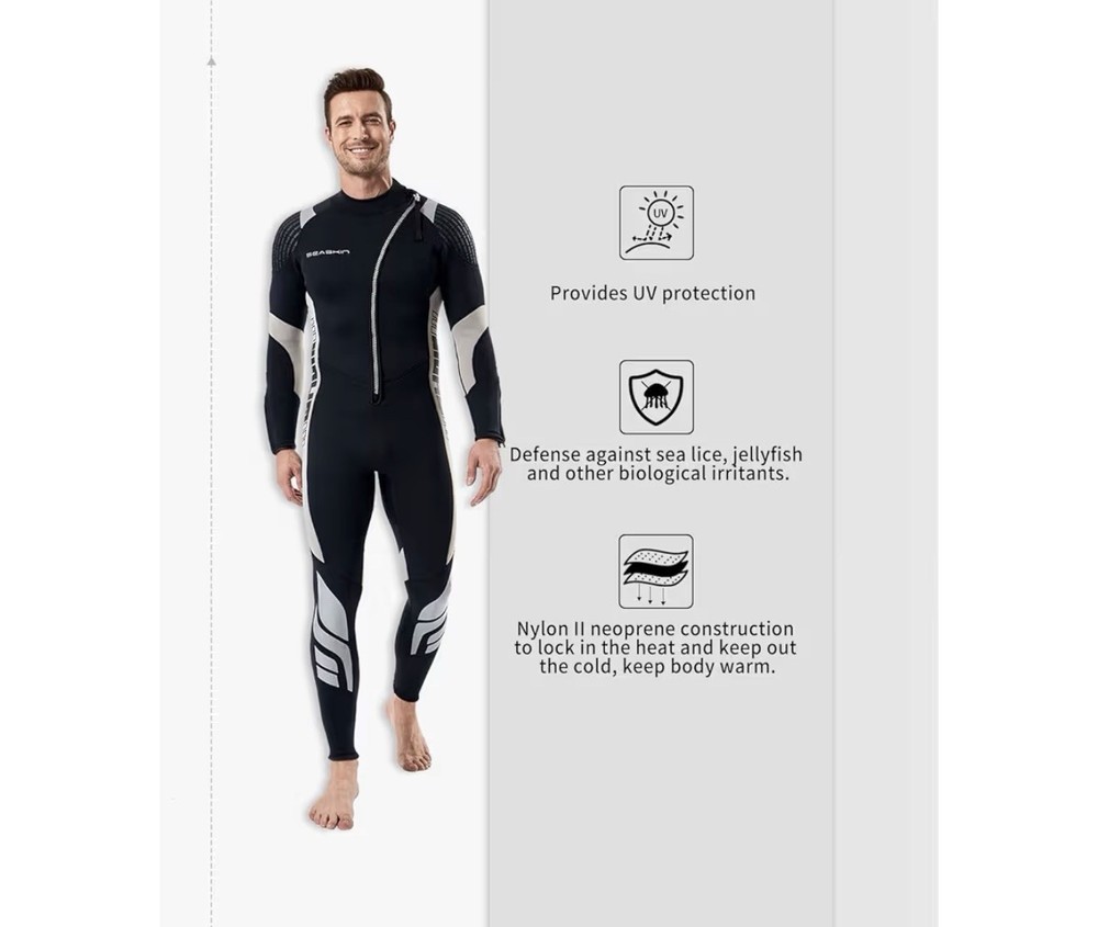 Seaskin 3mm Front Zip Full Wetsuit - XXL