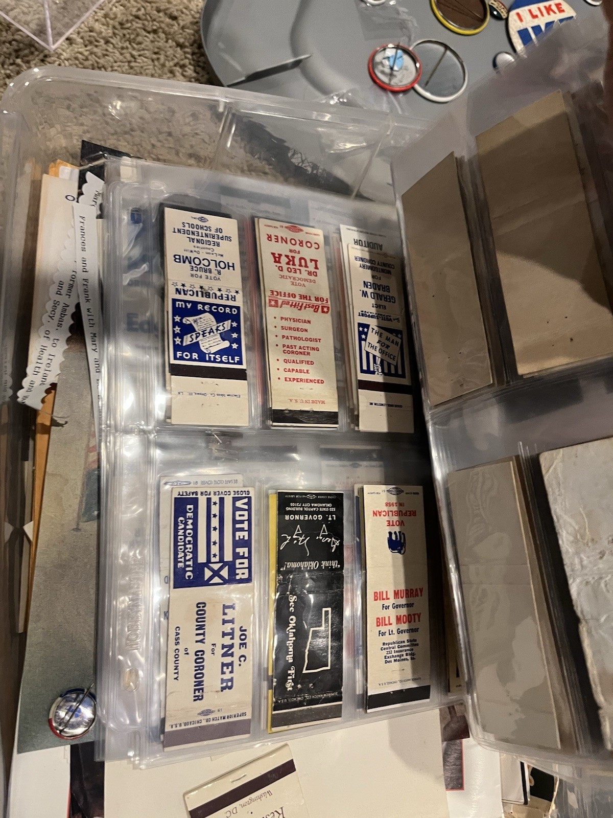 Political Ephemera Lot Paper, Pins, Collectibles, Stickers, Match By The Pound!