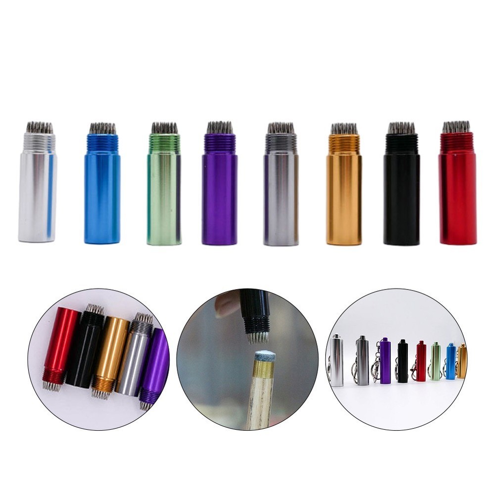 Billiard Accessory Portable Pool Cue Tip Tapper on a Convenient Keyring