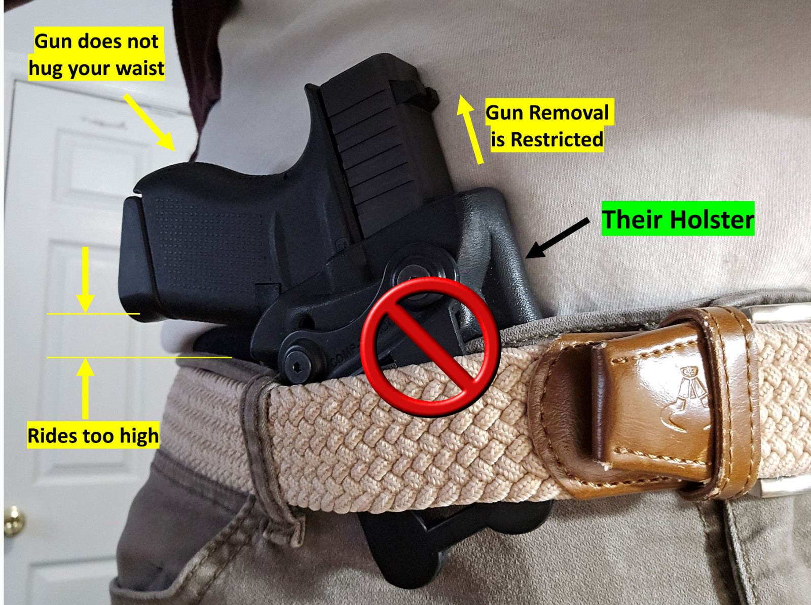 GLOCK 19 19 MOS, 23 Holster In Waistband IWB Conceal Carry. USA Made Ships FREE