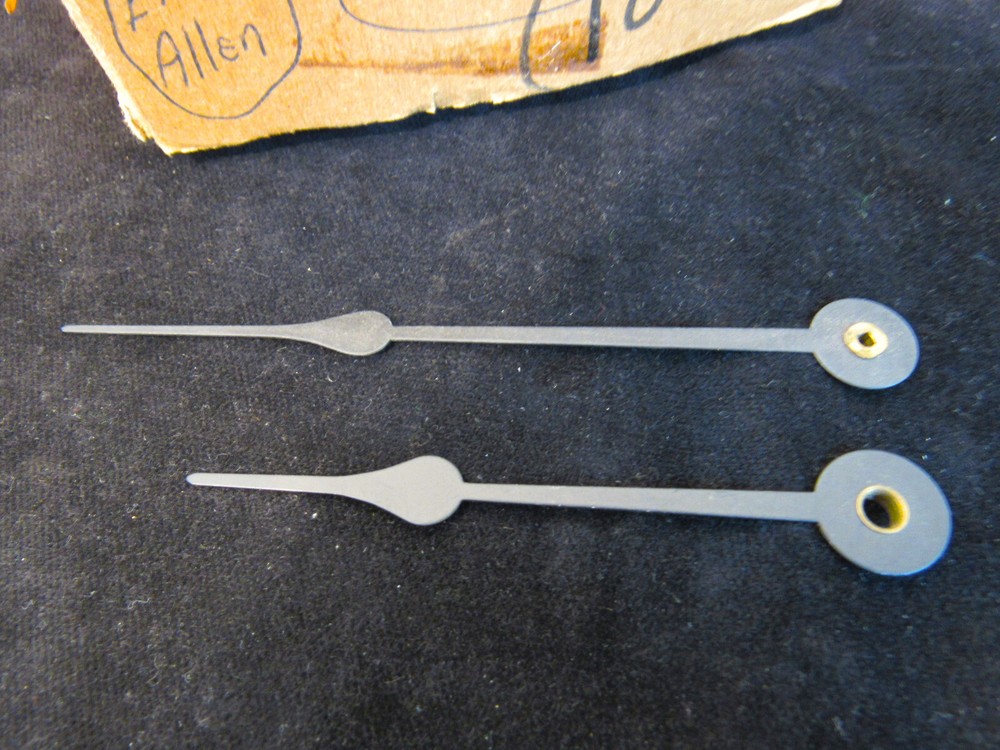 Seth Thomas Regulator Clock Spade Hands ~ 9 inch +/- dial 1 pair NOS