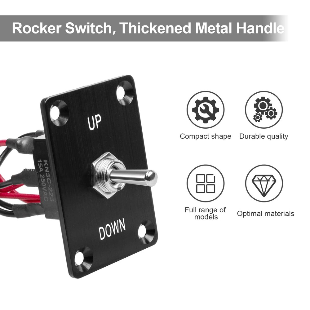 GUETNEU Button Switch Rocker Switch Toggle Switch Self Reset Six Pin Three Po...