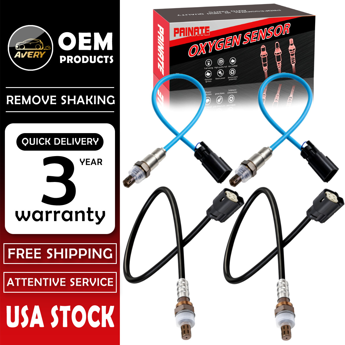 ✅ OEM 4 Upstream + Downstream Oxygen O2 Sensors For Ford F-150 Transit-150 3.7L