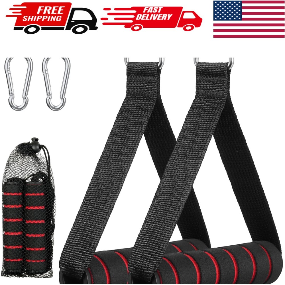 Exercise Handles, Replacement Cable Machine Attachments for Home Gym Equipment
