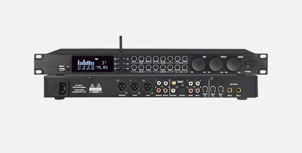 KT900DSP Feedback Suppressor Preamp Preamplifier Karaoke Effector Digital Pre...