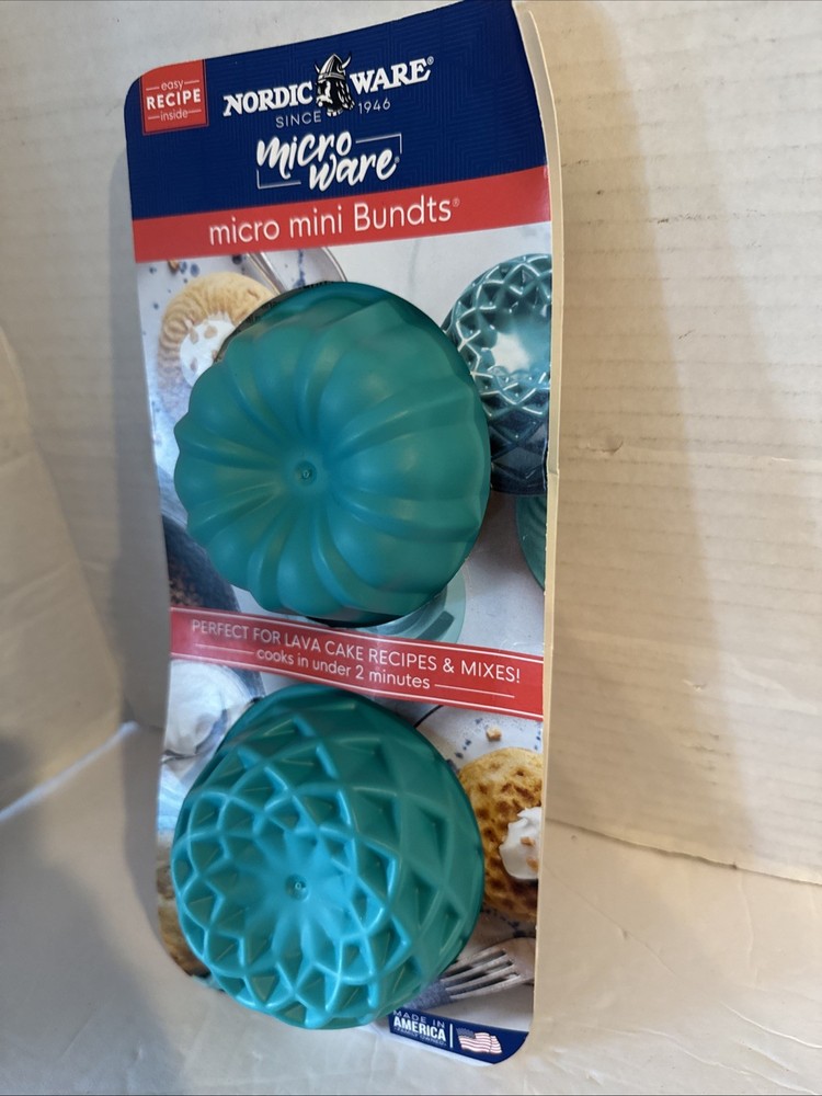 Nordic Ware Micro Ware Micro Mini Bundts Microwave Pans Teal