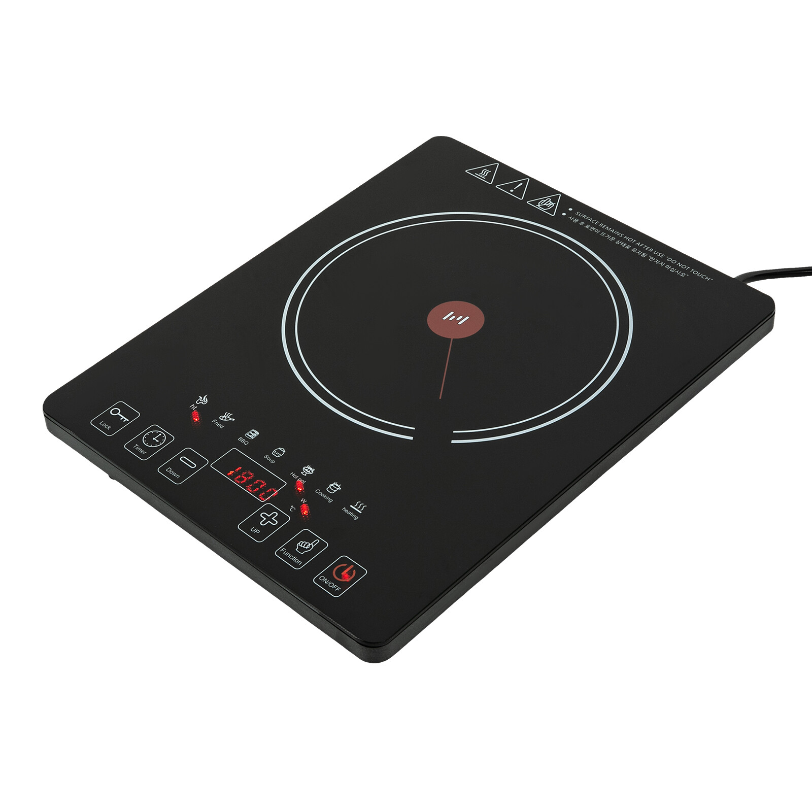 Electric Cooktop Burner Cooktop Stove Top Built In Countertop LED Touch 1800W