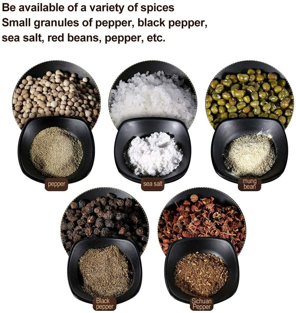 Electric Auto Gravity Sensor Salt and Pepper Grinder Mills Adjustable Coarseness