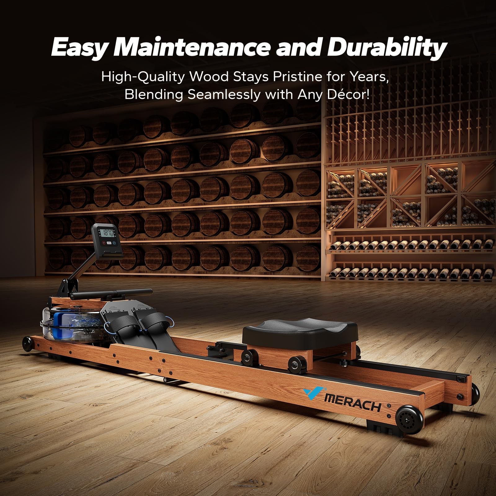 Water Rowing Machines for Home Foldable Row Machine with 400LBS Weight Capacity