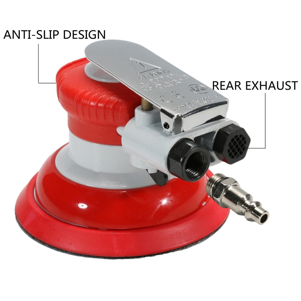 Air Random Orbital Sander, 5inch Dual-Action Sander with PSA and Hook & Loop ...