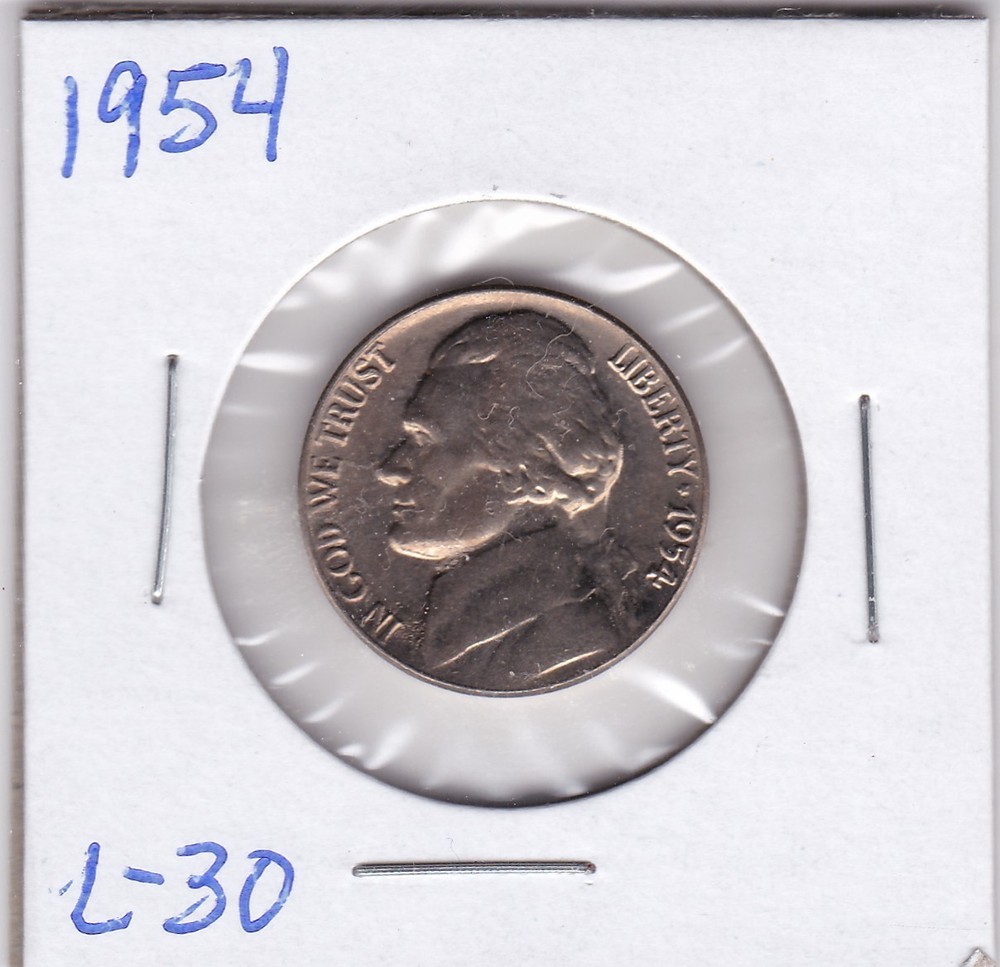 1954 Jefferson Nickel L30