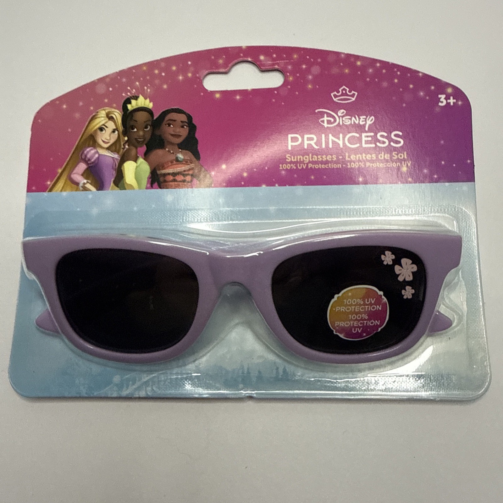 Girls Kids Sunglasses 3+ UVA UVB Protection Disney Princess Pink Floral