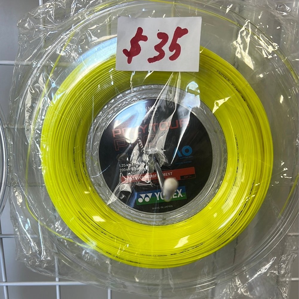 YONEX Polytour PRO Tennis String Reel Stringing Service （Price includes strings)