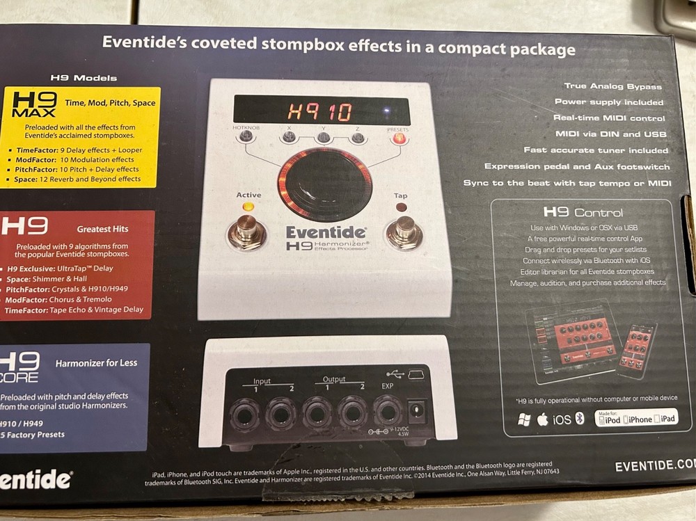 Eventide H9 Max Harmonizer Effects Processor Brand New in Open Box, White