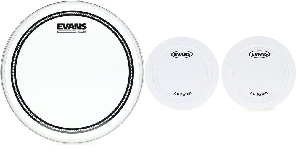 Evans EC2S Clear Drumhead - 8 inch + Evans EQPAF1 Value Bundle