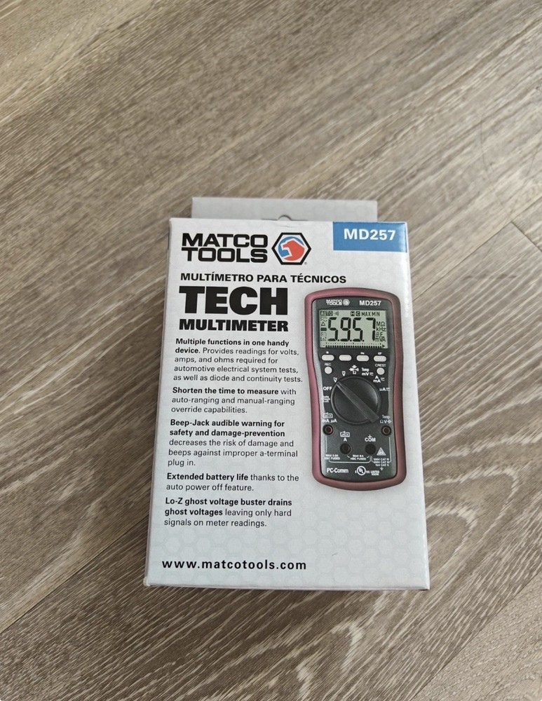 Matco Tools Digital Tech Multimeter New in Box MD257