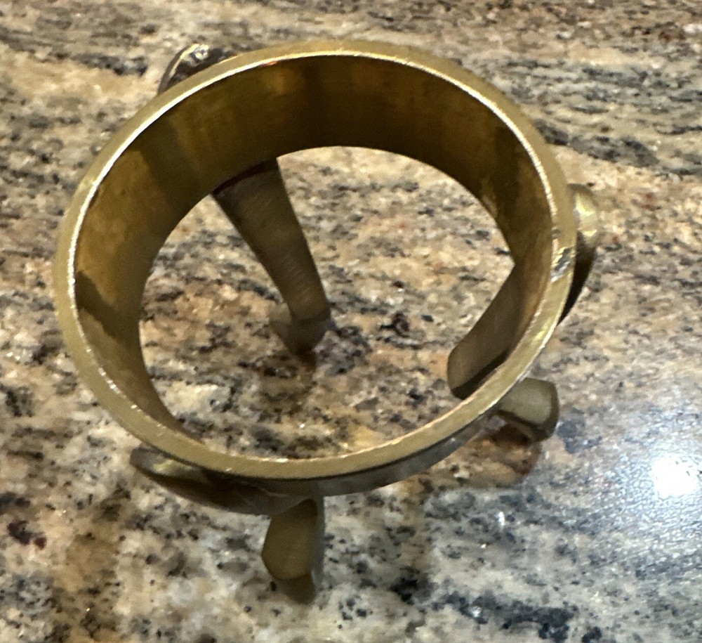 Frosted Glass Globe On Brass Stand