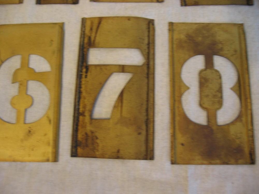 vintage number stencils by General