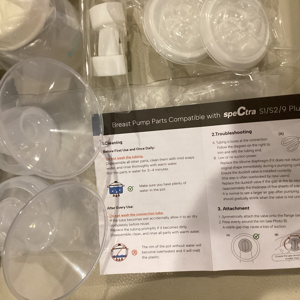 Kativ Premium Complete Pumping Accessory Kit For Use With Spectra Breast Pump