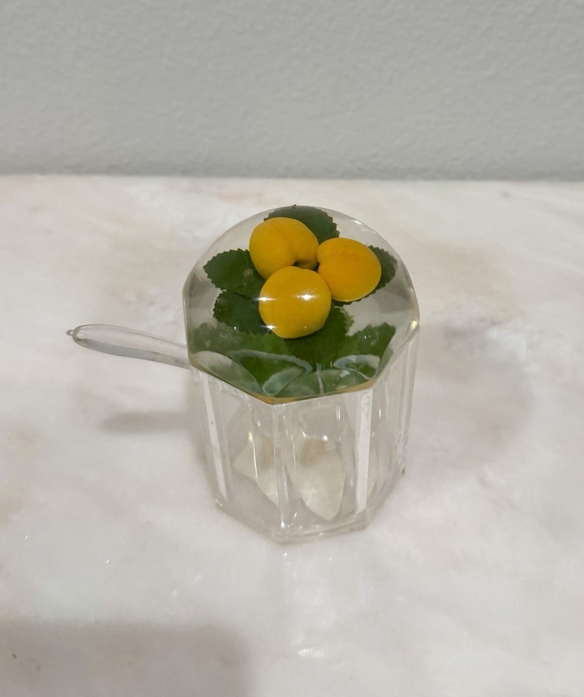 Vtg Perspex Preserve Serving plastic pot