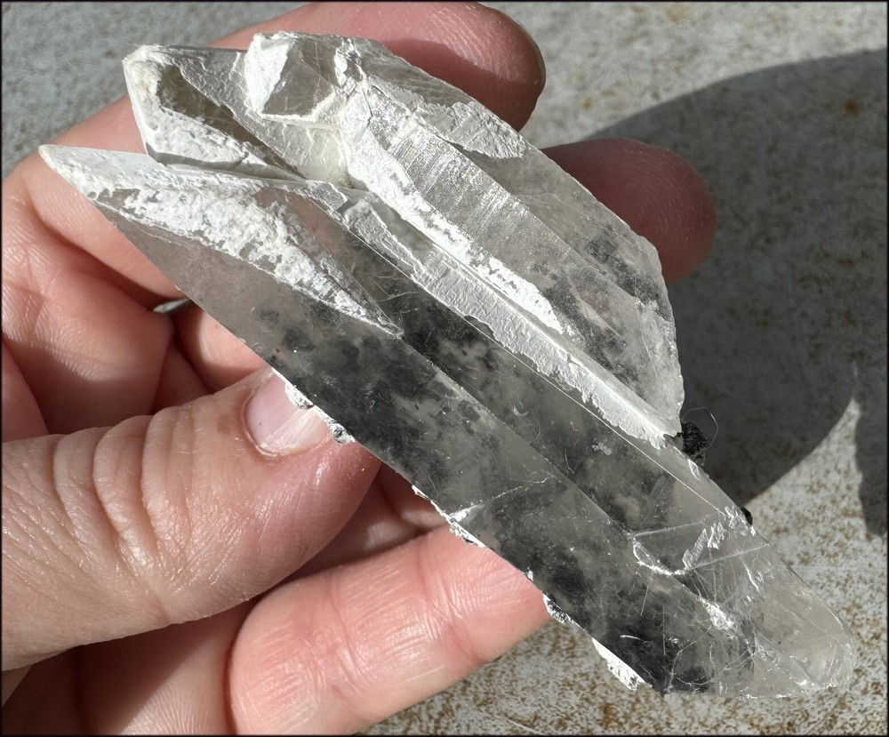 ~Intense~ Mongolian Quartz Crystal w/ Bridge Crystals, Marcasite