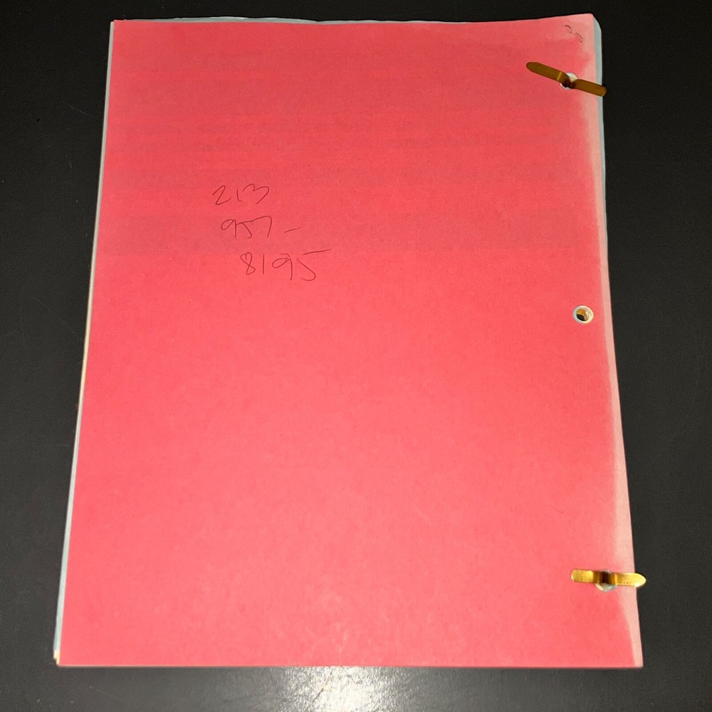 MERCURY RISING (9/5/97) Bruce Willis Sci-Fi +Notes +Markings +Alt. End +Strip Bd