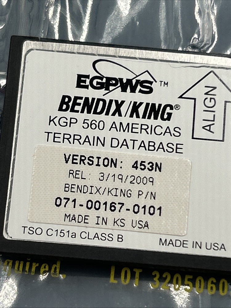 Bendix/King KGP 560 Americas Pacific Terrain Database 071-00167-0101
