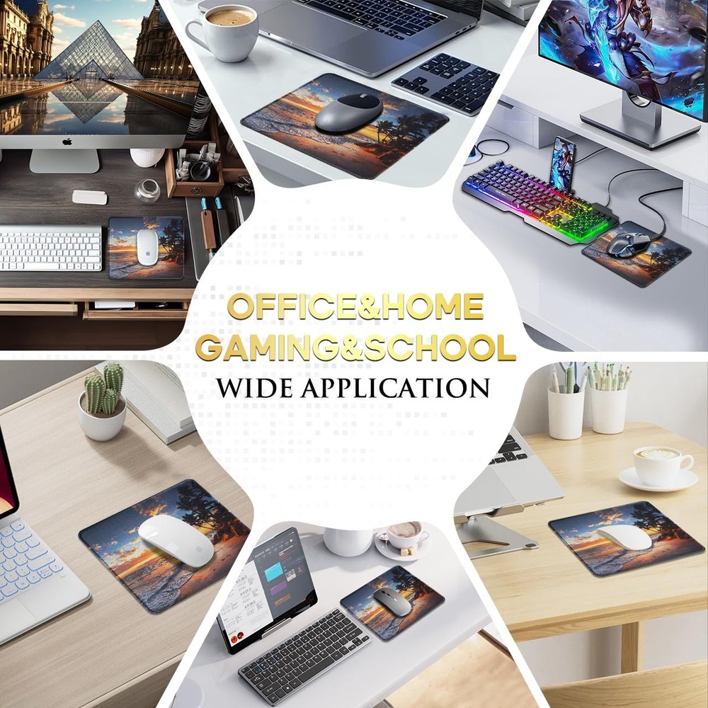 Mouse Pad with Non-Slip Rubber Base, Premium-Textured & Washable Computer Mousep