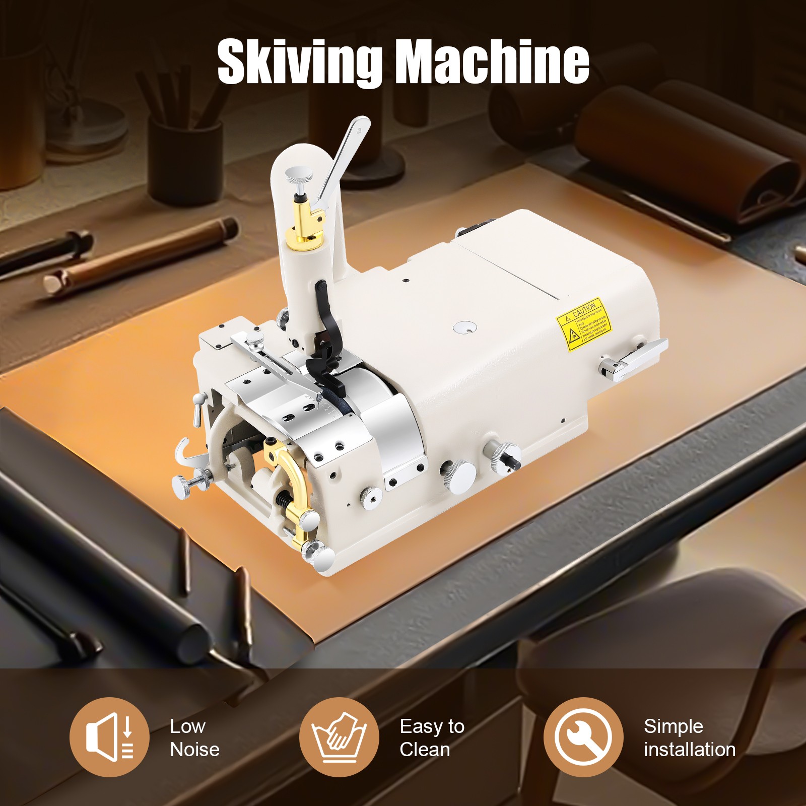 Electric Leather Skiver Skiving Peeling Machine & 600W Brushless Servo Motor Set