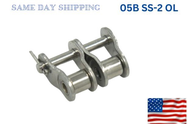 Stainless Steel Offset Link for 05BSS-2 Double Strands Roller Chain (2 Pack)